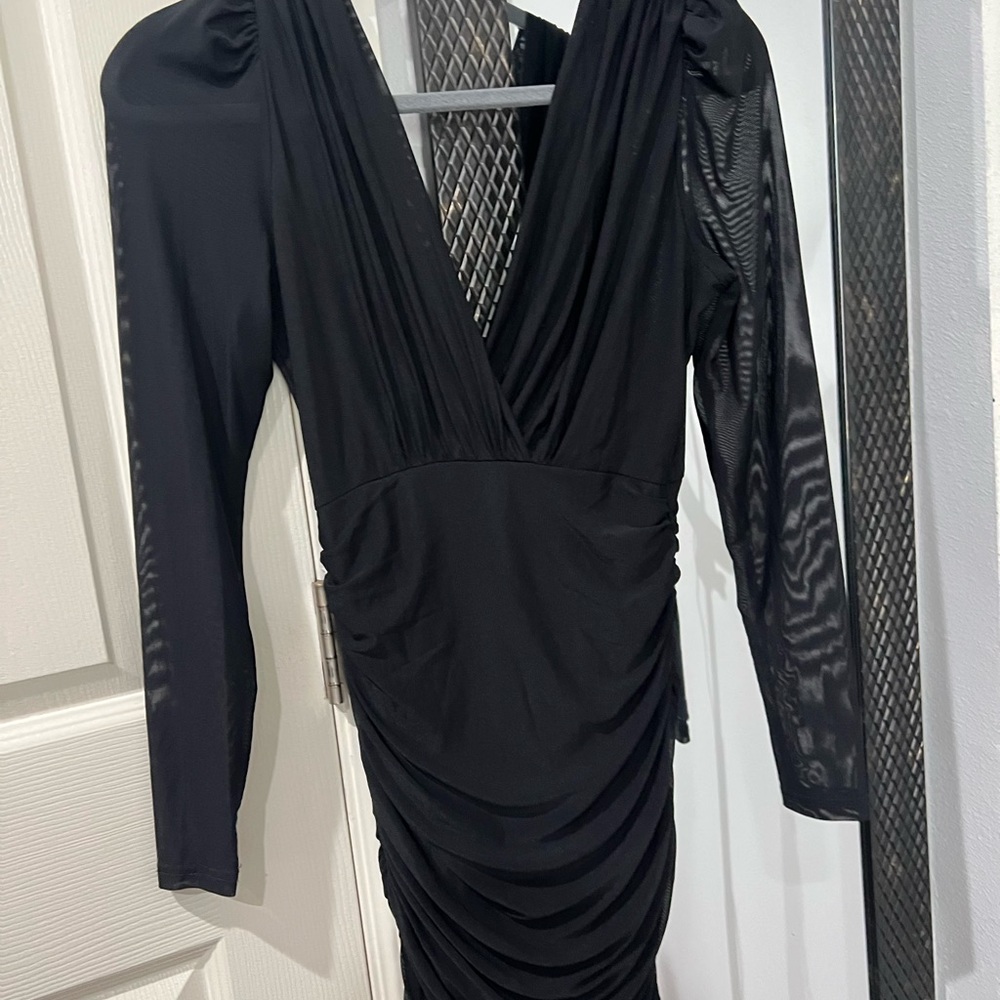 black mini dress